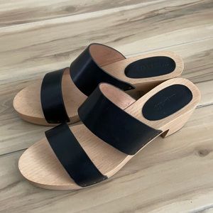 Madewell Heeled Wood Sandals size 10